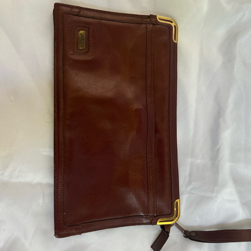 Phillippe Clutch Plum Purse Wristlet Strap